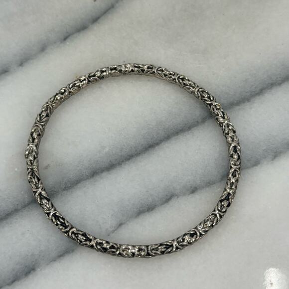 Vintage silver chain link bangle bracelet - Picture 1 of 4